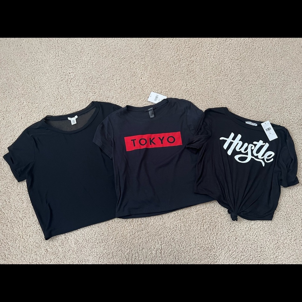 3 crop tops